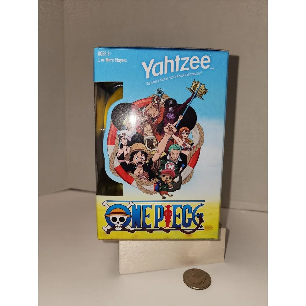 Yahtzee: One Piece collectible dice game featuring‎ Monkey D. Luff Hat